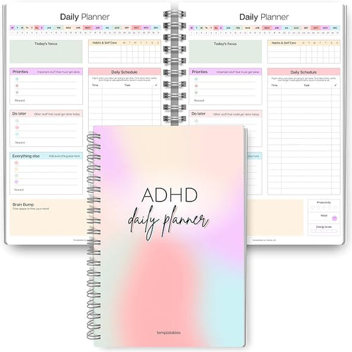 ADHD Daily Planner for Neurodivergent Adults by Templatables