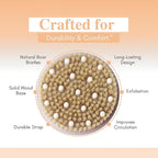 2 in 1 Dry Brushing Body & Face Contour Brush Set – Natural Boar Bristle Body - Image 3