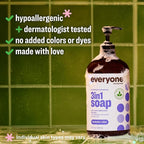Everyone 3-in-1 Soap, Body Wash, Bubble Bath, 32 Ounce, Lavender and Aloe - Image 3