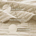 Comfort Spaces Kienna Quilt Set- Double Sided Stitching Design Summer Blanket - Image 4