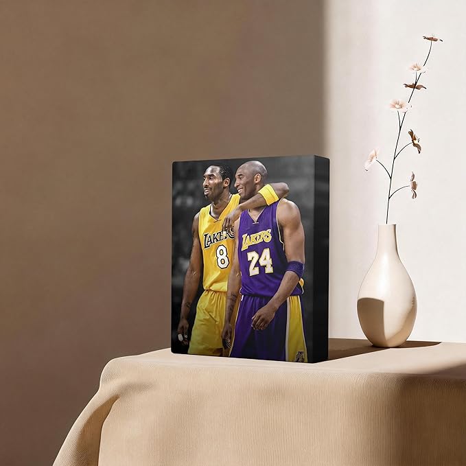 Kobe Bryant Canvas Wall Art Print Poster, Iconic Basketball Player Dual-Era - Image 2