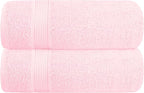 Belizzi Home Cotton 2 Pack Oversized Bath Towel Set 28x55 inches, Large Bath by Unknown