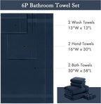 Madison Park Turkish 100% Cotton Towel Set, 600Gsm Luxury Premium Weight - Image 7