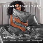 FreshCulture Satin Sheets Queen Size Bed Set- 4 Piece Luxury Soft Silky Queen - Image 7