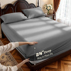 LBRO2M 100% Cotton Sheets Set Deep Pocket 24", 1000 Thread Count Full Size 4 - Image 2