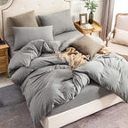 PURE ERA Jersey Knit Duvet Cover Set 100% T-Shirt Cotton Super Soft Comfy 3pc - Image 2