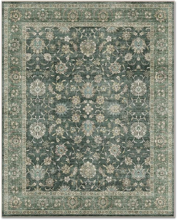 Washable 2x3 Entryway Rug, Boho Non-Slip Door Mat Vintage Distress Small Rugs - Image 8