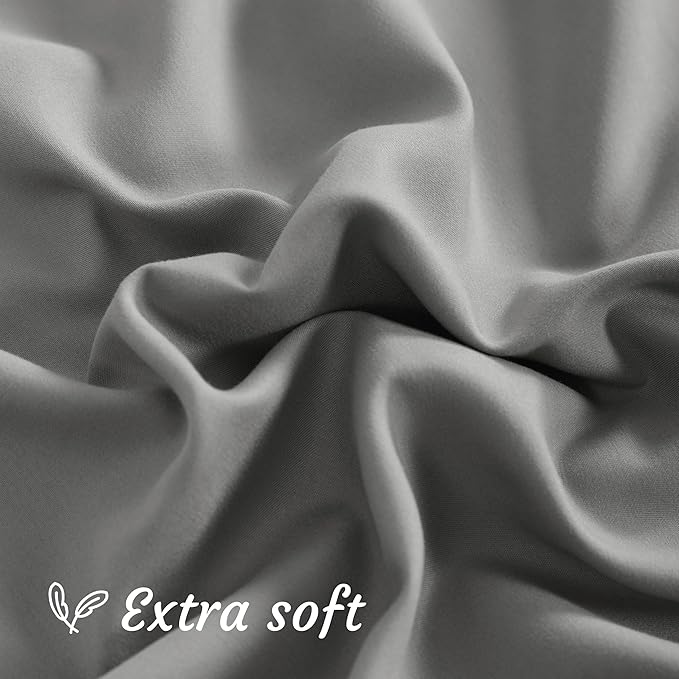 NTBAY 2-Piece Body Pillowcase Set, 20x54 inches, Smoke Grey, Microfiber - Image 6