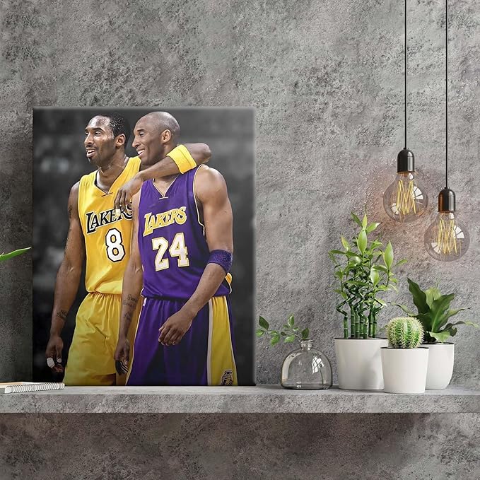Kobe Bryant Canvas Wall Art Print Poster, Iconic Basketball Player Dual-Era - Image 8