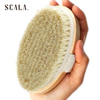 Dry Brushing Body Brush SCALA Natural Bristle Body Brush, Soft Body Exfoliating - Image 4