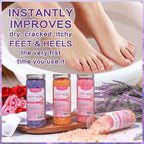 Foot Soak Salts 4 Pack Kit 56 OZ Himalayan Pink Salt Lavender Orange Rose Scent - Image 4