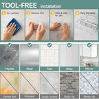 Veken 6-Pack Rustproof&Waterproof Shower Caddy, Adhesive Shelves Rack - Image 8