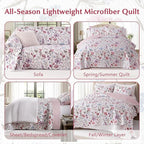 GOONE XL Queen Quilt Set 90"x96", Lightweight Quilts Queen Size - Image 4