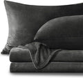 BEDELITE Flannel Sheets King Size Dark Grey by BEDELITE