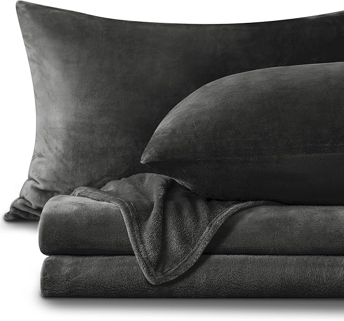 BEDELITE Flannel Sheets Full Size Dark Gray by BEDELITE