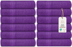 Medium Bath Towels Bulk Set of 12 – 100% Cotton Terry – 24" x 48" – Quick Dry by ASTILTEXCottonTowels