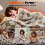 Light Brown Heated Throw Blanket Electric, 50X60 Heating Blanket - Image 3