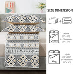 BEDIFANY Boho Quilt King Size Set, Lightweight Bedspread King Size Stripe Boho - Image 8