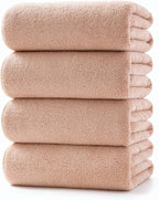 Lumimi Towels 4 Pack Soft Microfiber Bath Towel Set Salon Gym Yoga Travel Very by Lumimi