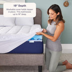 Sleep Innovations Dual Layer 4 Inch Memory Foam Mattress Topper, California - Image 4