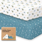 KeaBabies 2-Pack Organic Crib Sheets by KeaBabies