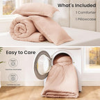 Love's cabin Pink Twin/Twin XL Comforter Set, 2-Piece Prewashed Bed Set - Image 7