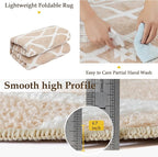 Beige 5x7 Area Rug Moroccan Shag Living Room Washable Carpet Soft Non Shedding - Image 5