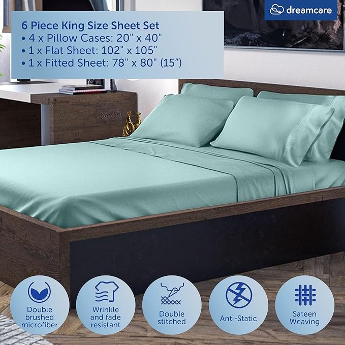 DREAMCARE King Size Sheets Set - Image 3