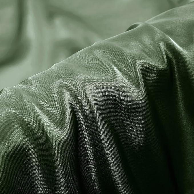 Aormenzy Satin Body Pillow Cover Set of 2, 20x54 Inches Woodland Green Body - Image 2