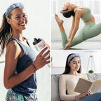 Ztomine Headbands, Makeup Removal, or Facial Mask Usage, Dark Khaki + Blue - Image 6