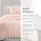 Lush Decor Serena Comforter Set, 2 Piece Set, Twin XL, Blush - Image 6