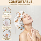 3 PCS Shower Caps for Women, Upgrade Comfortable & Extra Large & Double Layers - Image 2