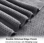 8-Piece Gray Bath Towel Set, 2 Extra Large Bath Towel Sheets, 2 Hand Towels and - Image 4