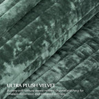 EVERGRACE Velvet Quilt Set Queen Size, Luxurious Soft Striped Channel Bedding - Image 4