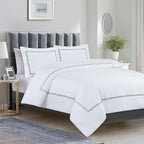 Dreamology White Duvet Cover Luxury Hotel Quality Bedding Set 100% Cotton - Image 3
