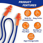 10 Pair Corded Reusable Ear Plugs - Image 5