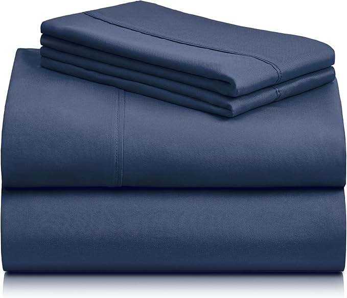 LuxClub 4 PC California King Sheet Set, Breathable Luxury Bed Sheets, Deep - Image 9