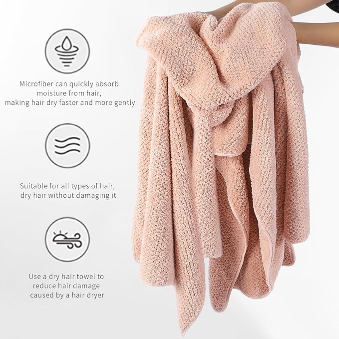 Microfiber Hair Towel Quick Dry Hair Towel Hair Drying Towels Suitable - Image 7