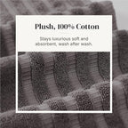 Modern Threads Classic Diamond 6-Piece 100% Cotton Towel Set – Yarn Dyed - Image 5
