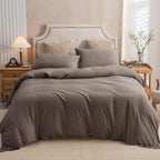 PURE ERA Jersey Knit Duvet Cover Set 100% T-Shirt Cotton Super Soft Comfy 3pc - Image 5