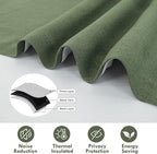 DriftAway Double Layer Linen Blackout Tie Up Curtains Thermal Insulated Fully - Image 4
