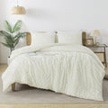 Andency Ivory Oversized Super King Comforter Set, Boho Soft Warm Tufted Neutral by Andency