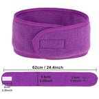 Whaline Spa Facial Headband 4 Packs Head Wrap Terry Cloth Headband Adjustable - Image 2