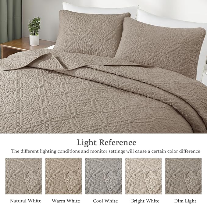 Exclusivo Mezcla King Quilt Bedding Set, Lightweight Soft Bedspreads Coverlets - Image 3