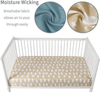 GUNTAIL Baby Crib Sheets for Boys Girls, 2 Pack Fitted Crib Sheet for Standard - Image 4