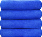 JML Microfiber Bath Towels, Extra Large Bathroom Towel Set, Dark Blue - Image 2