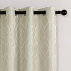 Amazon Basics Jacquard 2-Piece 100% Blackout Curtains, Living Room and Bedroom - Image 4