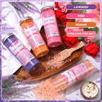 Foot Soak Salts 4 Pack Kit 56 OZ Himalayan Pink Salt Lavender Orange Rose Scent - Image 2