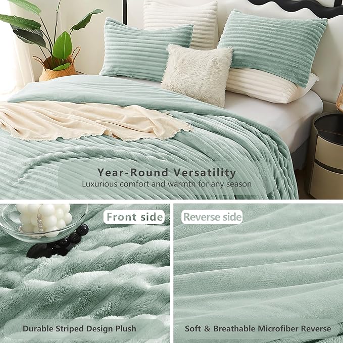 CozyLux Fluffy Queen Comforter Set - Image 4