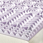 Mellow 1.5 Inch 5-Zone Memory Foam Mattress Topper, Soothing Lavender Infusion - Image 6